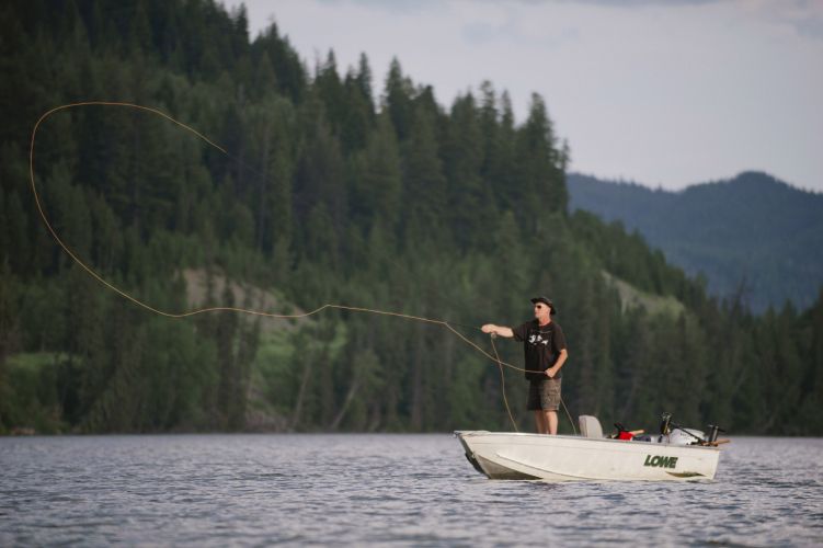 Fly fishing at Lac des Roches
